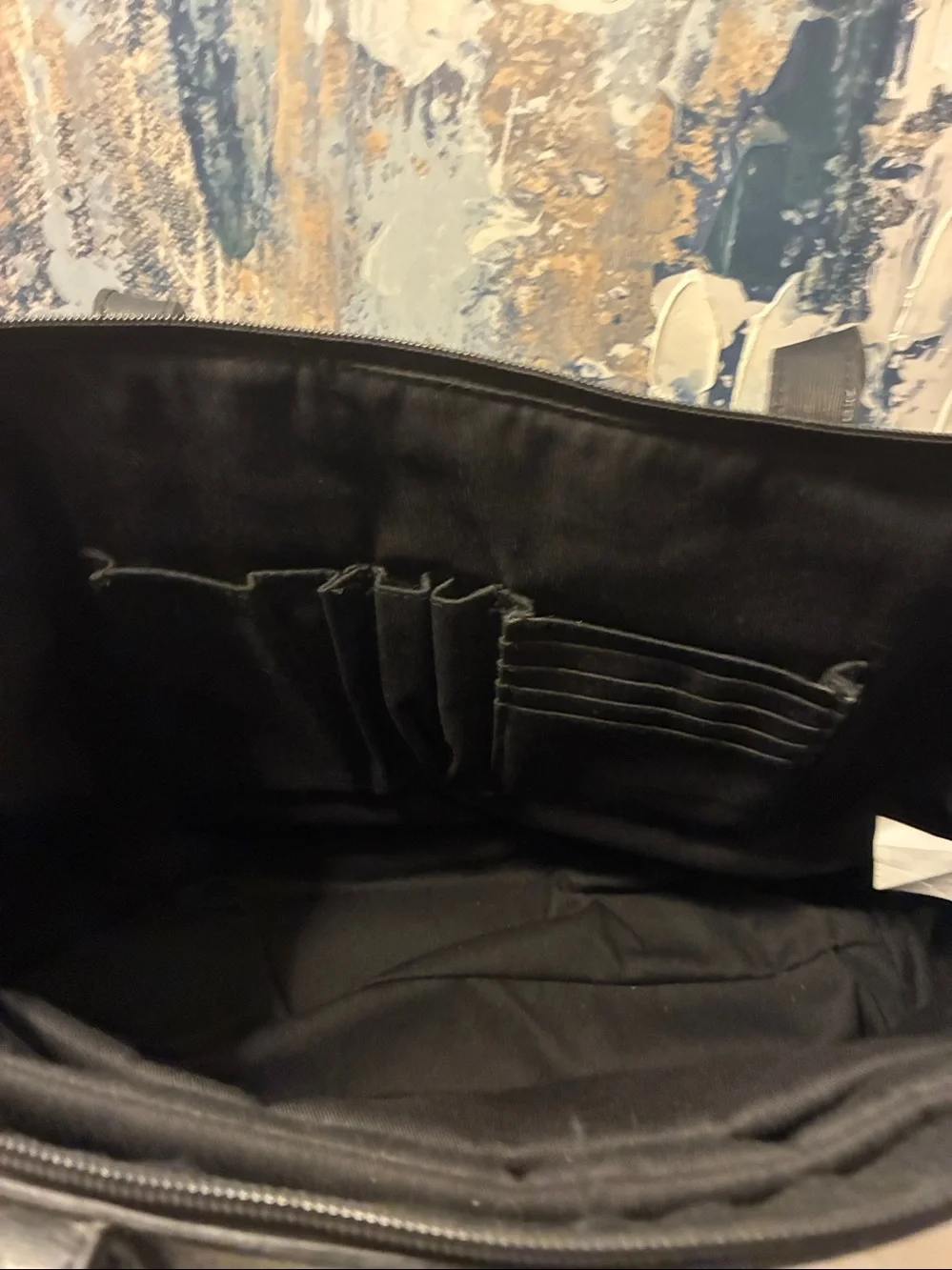 EUC Kenneth Cole Reaction Black Smooth Leather Shoulder Tote